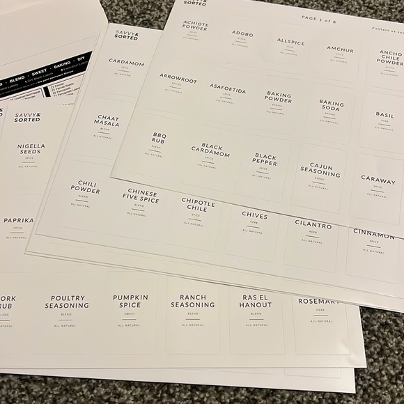 Savvy and Sorted Spice Jar Labels - Picture 4 of 4